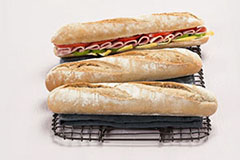 Country Style Brown Floured Half Baguettes